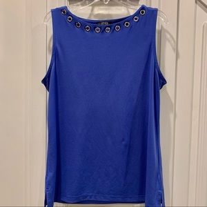 Jones New York Signature Blue Sleeveless Top‎ S